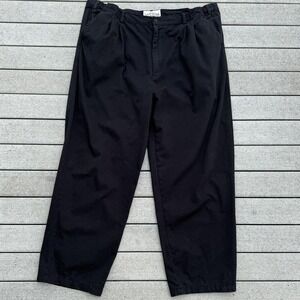 Vintage 1990s 90s Pleated New Classics BLACK Pants 46 X 32 Comfort Elastic